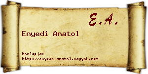 Enyedi Anatol névjegykártya